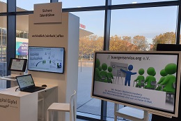 Messestand von buergerservice.org am Digital Gipfel 2019 in Dortmund 