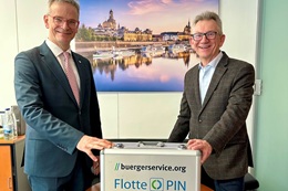MdB Dr. Markus Reichel im Gespräch mit Rudolf Philipeit (Vorstandsvorsitzender buergerservice.org e.V.) zum Vorgehensmodell Flotte PIN.