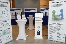 Der Ausstellungsstand von buergerservice.org beim 7. Fachkongress des IT-Planungsrats in Lübeck