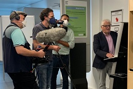  Das WDR-Filmteam dreht einen Beitrag zu  den Digitalen Bürgerdiensten der Stadt Bonn (Foto: buergerservice.org)