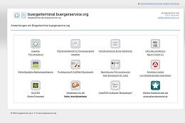 Landingpage des Bürgerterminals am Messestand, Foto: buergerservice.org 